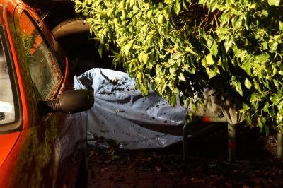Hecke stuerzt auf Motorrad in Leonberg
